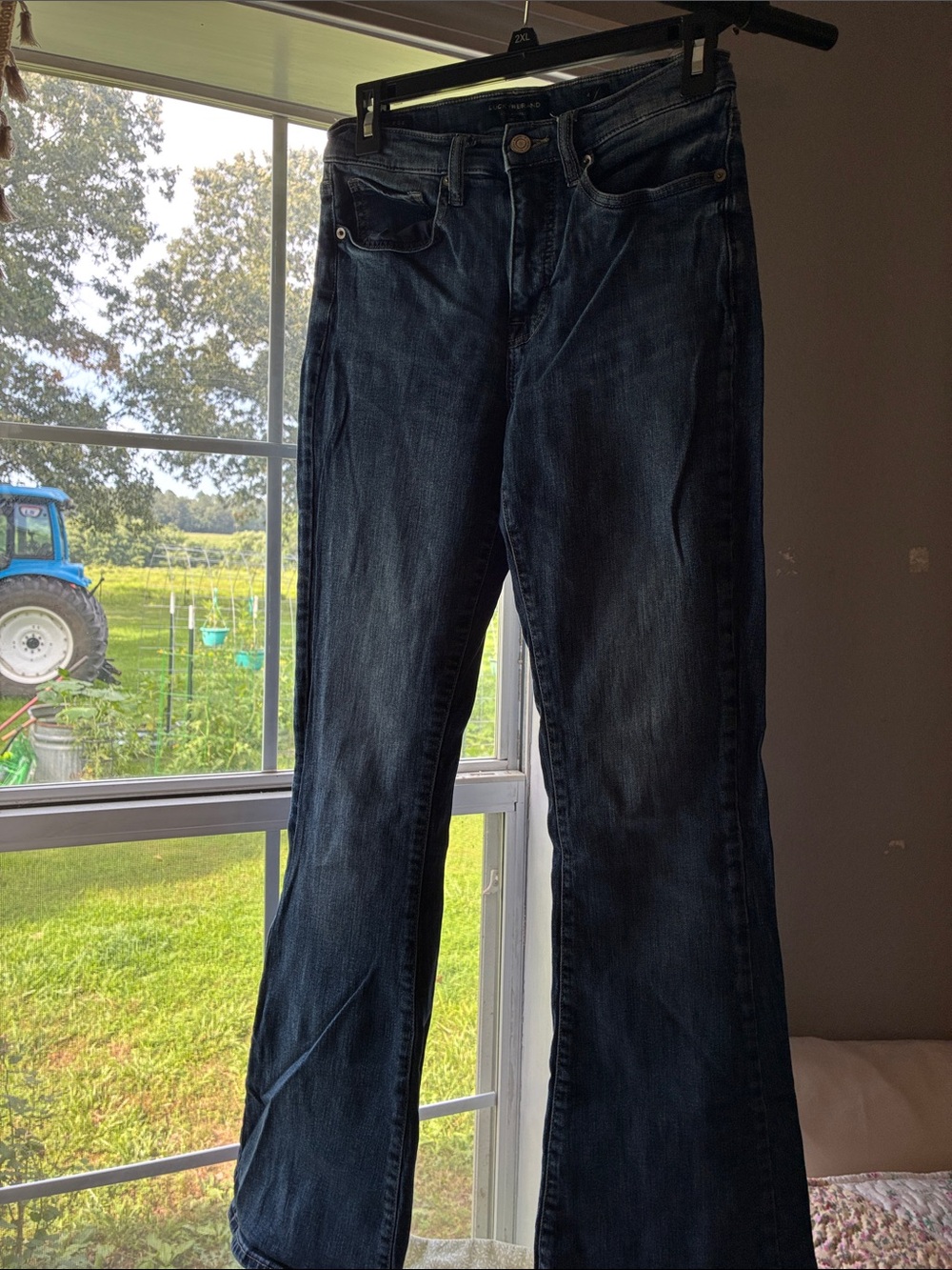 Lucky Brand High Rise Flare Stevie Sz 4 Dark Wash Bootcut Jeans